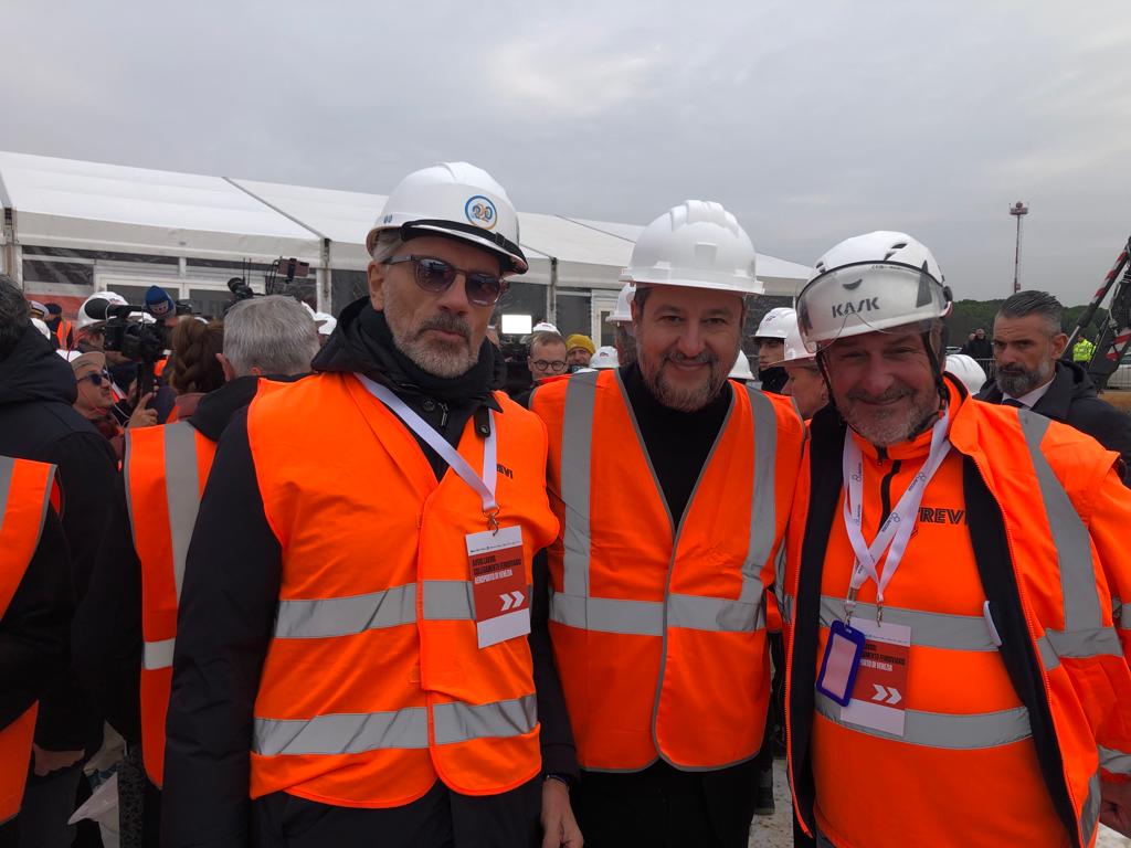 Inaugurazione del cantiere per il collegamento ferroviario dell’Aeroporto Marco Polo di Venezia alla Rete Ferroviaria Italiana (RFI), linea Mestre-Trieste | Trevi Spa 2